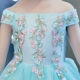 Váy một vai trẻ em váy công chúa váy pettiskirt hoa cô gái piano trang phục cô gái chủ nhà buổi tối trình diễn catwalk - Váy trẻ em