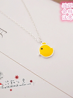 925银小黄鸡锁骨链