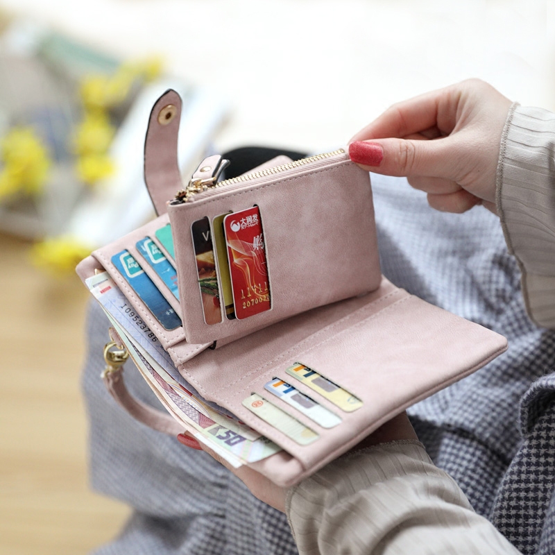 伊人贝贝多功能女士短款韩版潮钱包 获丰箱包钱包