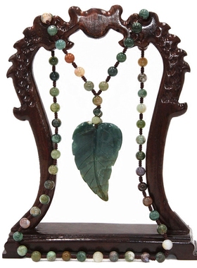 天然俏色树叶子秋冬季多彩色玛瑙