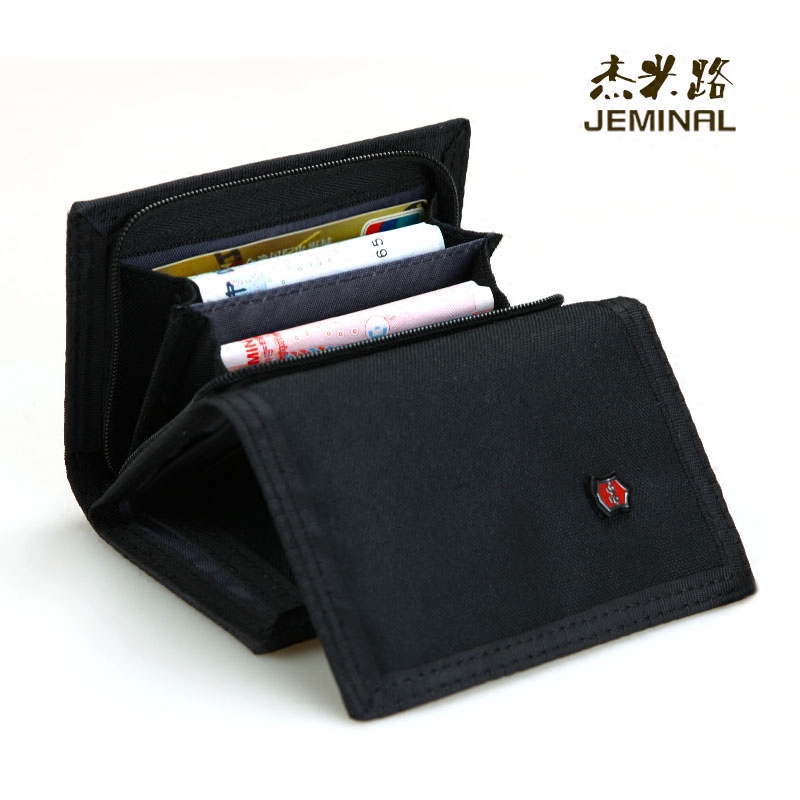 帆布短款三折简约折叠运动小钱包 圣嘉禾箱包钱包