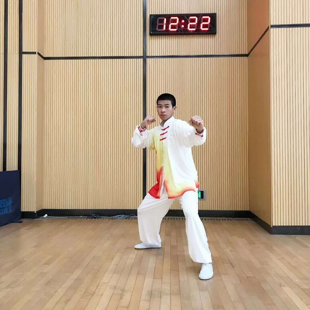 新款央视春晚儿童武术表演服渐变色披纱太极练功服夏季演出训练服_虎窝淘