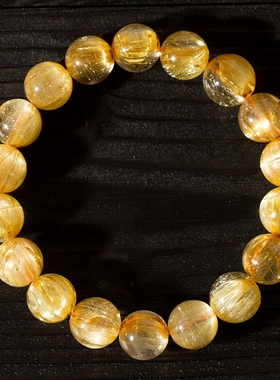 天然正品巴西金发晶手