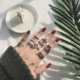 Nhật Bản mới Hàn Quốc chéo vàng hoop thanh tre cười vương miện mở điều chỉnh retro cũ nhẫn nữ - Nhẫn nhẫn vàng tây Nhẫn