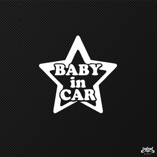 TLP镂空车贴 baby in car 遮瑕贴行李箱笔记本贴电脑机箱贴 - 图2