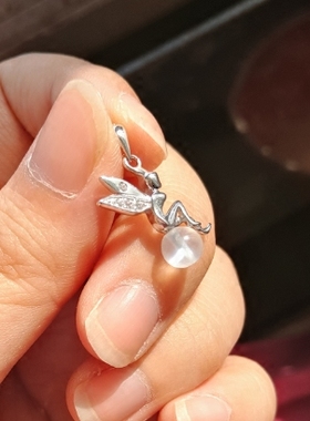 精灵天使小仙通孔单珠可定制吊坠