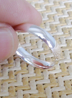 简约光面纯银戒指999足银男女情侣对戒子白银饰品尾戒小指环食指