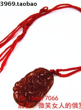 琥珀色十二生肖属相玛瑙原石项链