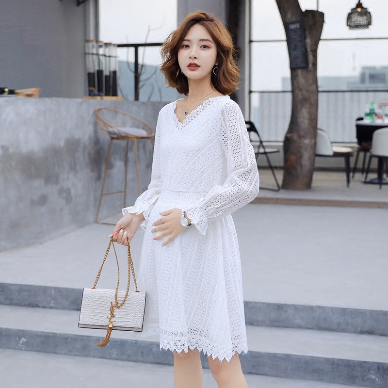 【秋装秒】孕妇春装连衣裙蕾丝裙子 欧丽妈咪连衣裙