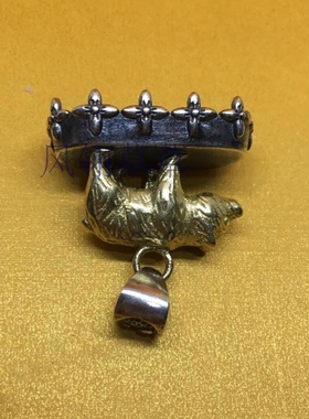 镀金爪子吊坠生日礼物银项链