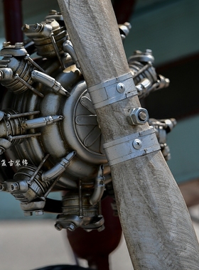 复古铁艺大型飞机吊饰翼展2.4米出口工艺品1928年福特飞机模型