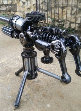 怀旧机枪网咖烤吧落地摆件模型