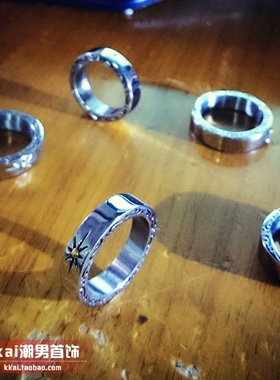 不掉色男士钛钢日韩戒指