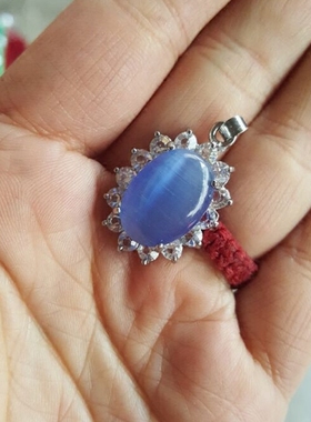 猫眼石项链镶嵌饰品配件多色吊坠