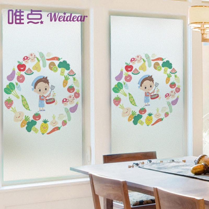 免胶静电膜透光不透明橱窗窗户防晒防水阳台厨房推拉门玻璃贴纸_虎窝淘