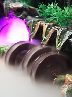 鱼缸开业乔迁结婚礼品假山流水