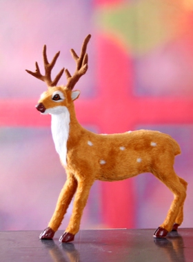 仿真动物圣诞鹿公仔节日装饰麋鹿