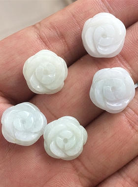 diy天然a货翡翠编织戒指小吊坠