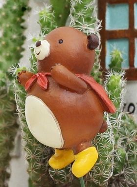 韩版可爱风树脂创意款花插小动物