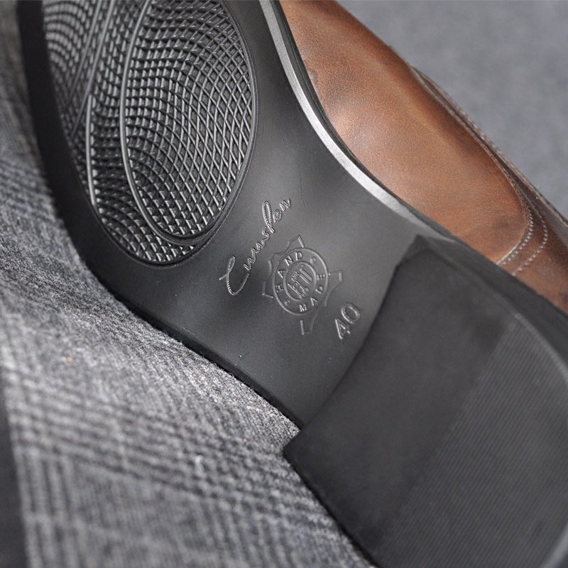 CUUSLEN古森伦手工男鞋意大利真皮男士商务正装皮鞋潮流憎侣鞋牛皮搭扣孟克鞋绅士手工鞋1