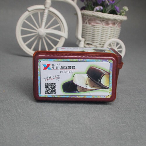 仁辉 炫丽新品加厚海绵擦皮鞋无色鞋蜡刷子 皮衣保养护理鞋油 - 图2