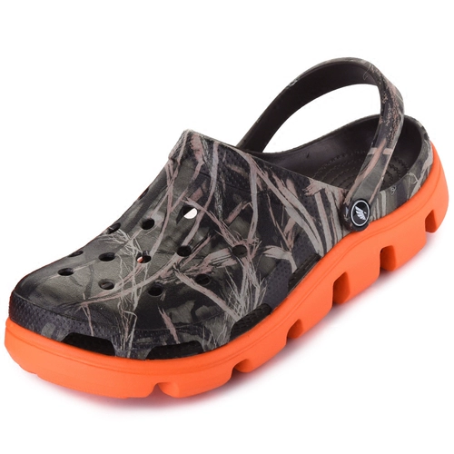 Камуфляжная пляжная обувь, летние тапочки в стиле Crocs на платформе, нескользящие босоножки, коллекция 2023 года, для влюбленных, большой размер