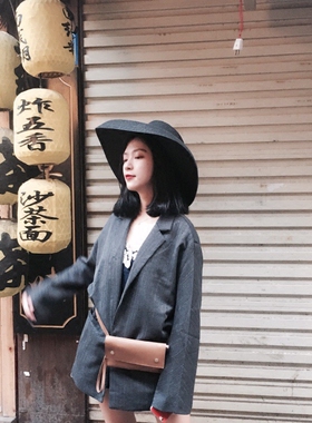 huifeng女神赫本风凹造型帽子