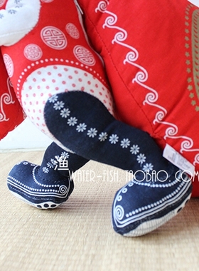 招财鼠摆件吉祥物布艺民族风手工