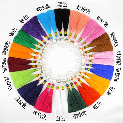 云南复古民族风耳坠中国风长款流苏耳环超仙波西米亚古装仙女耳环 - 图0