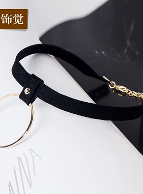 韩版金属圆环几何时尚个性风颈链