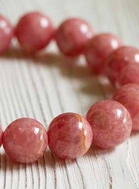 阿根廷天然红纹石正桃花手串
