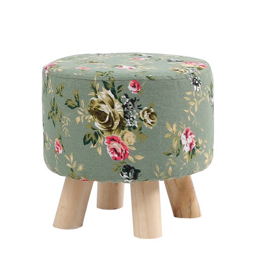 实木布艺茶几凳子小板凳时尚换鞋凳家用搁脚凳矮凳客厅卧室沙发凳 - 图3