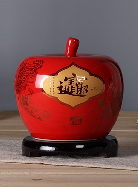 景德镇结婚喜庆中国红新房小花瓶