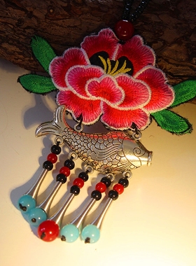 民族风刺绣手工毛衣链装饰链