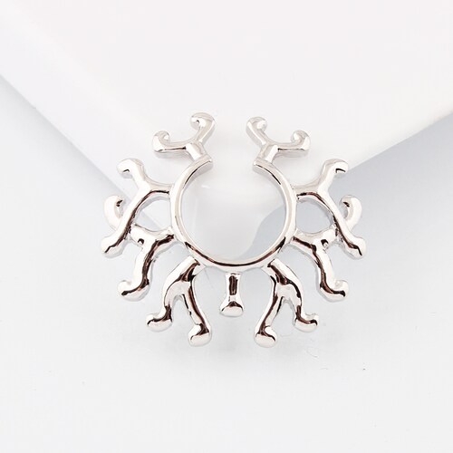人体穿刺饰品夹卡乳环假乳环不打孔 nipple ring body jewelry - 图1