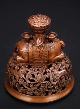 纯紫铜香熏炉家居饰品摆件