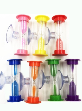 7色吸盘旋转沙漏儿童刷牙