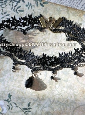 choker哥特风镂空性感蕾丝短项链