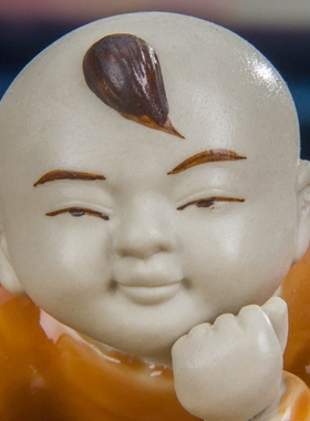 陶瓷中式风书房假山盆景人物雕塑