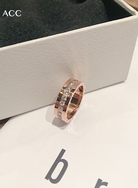 港风日韩宽版满圈闪钻钻排18k