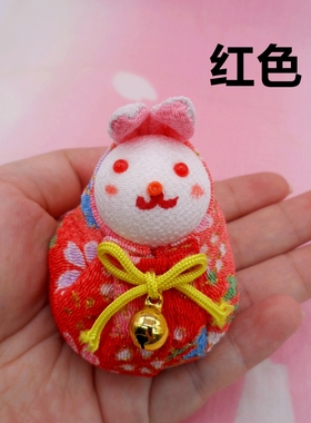 日式风玩具汽车摆件和服兔子