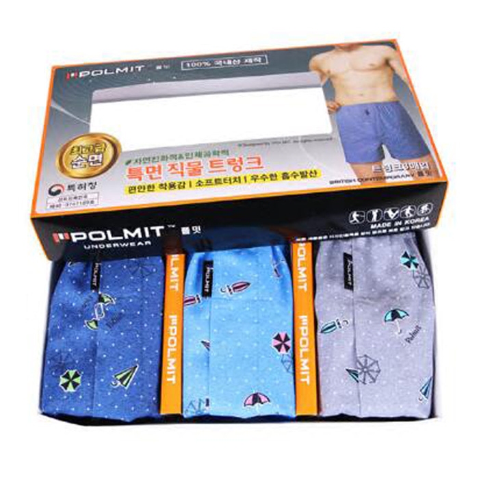 新款韩国进口BASIC品牌男士纯棉阿罗裤内裤/舒适/宽松/三条装套盒,淘宝优惠券,粉丝福利购,淘宝优惠卷