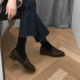 Giày nữ Hàn Quốc Dongdaemun Yi Ling Châu Âu và Hoa Kỳ thời trang hoang dã retro giày đơn giản giày đế thấp - Giày cắt thấp giày cổ cao nữ Giày cắt thấp
