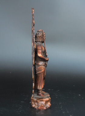 黄铜不动明王属鸡守护神装饰品