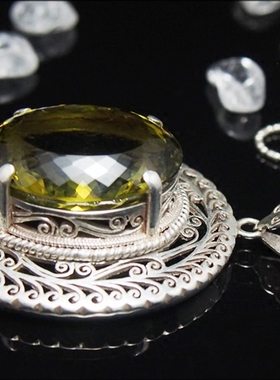 克拉托帕石唯美风镂空毛衣项链