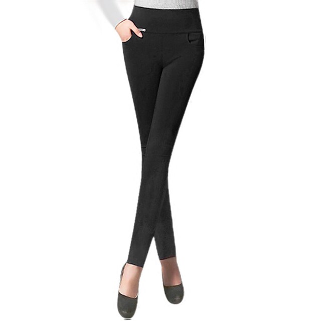Spring and Autumn Mom Pencil Plus Size Women's Nine-Point Leggings Tight Outer Wear High Waist Summer Thin Elastic Slim Long Pants