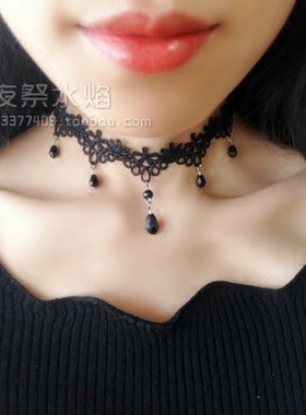 choker哥特风性感镂空蕾丝短项链