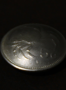 手工制作养牛硬币扣 真硬币 财布扣 螃蟹 镍币19mm D27一13