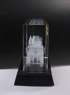 军人退伍纪念品老兵水晶内雕定制