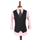 IsirHonour Châu Âu và Châu Mỹ kinh doanh kẻ sọc đen họa tiết ba chiều Slim nam phù hợp với vest vest vest kiểm tra retro - Dệt kim Vest áo len cardigan nam Dệt kim Vest